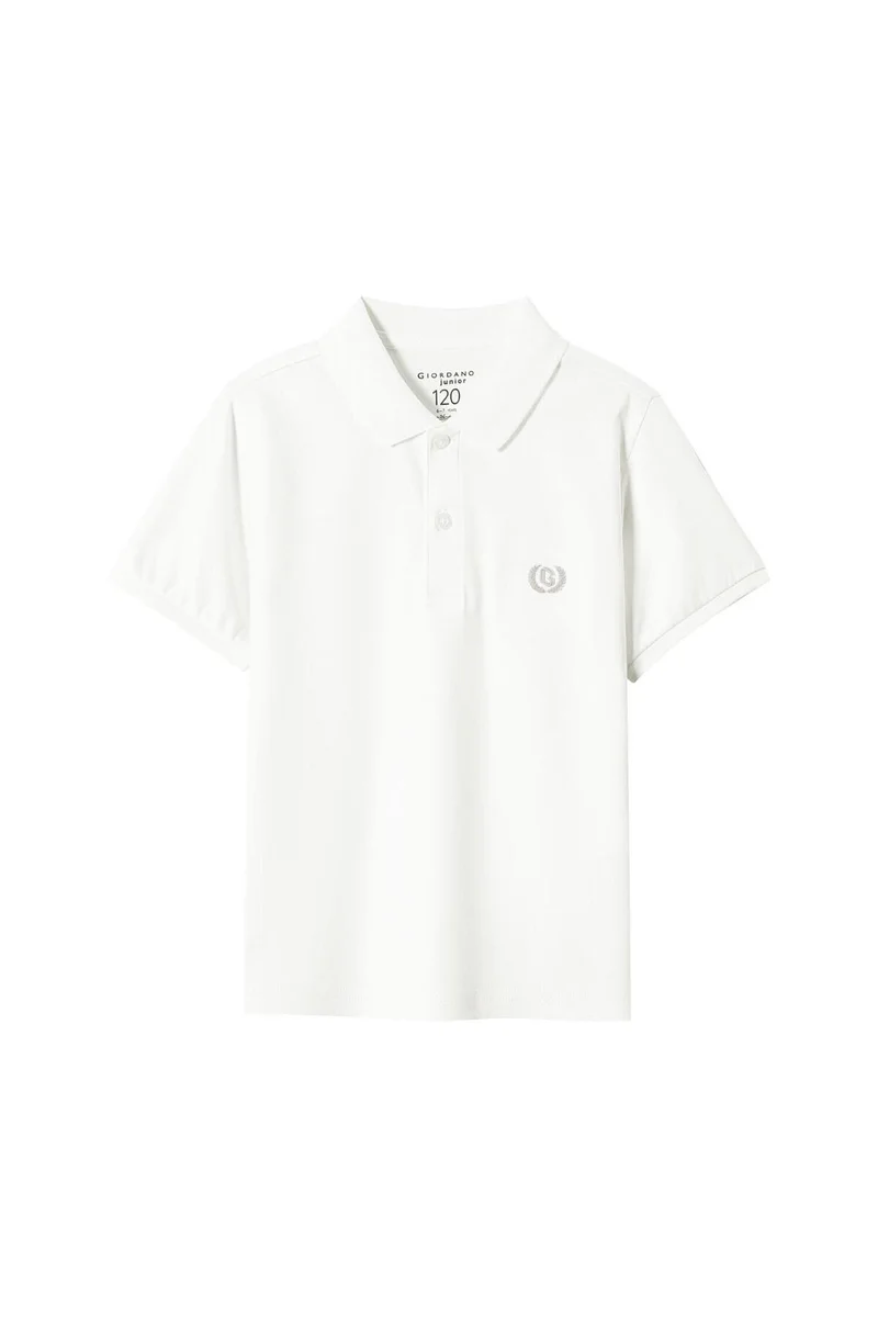 جيوردانو قميص بولو أبيض للأطفال