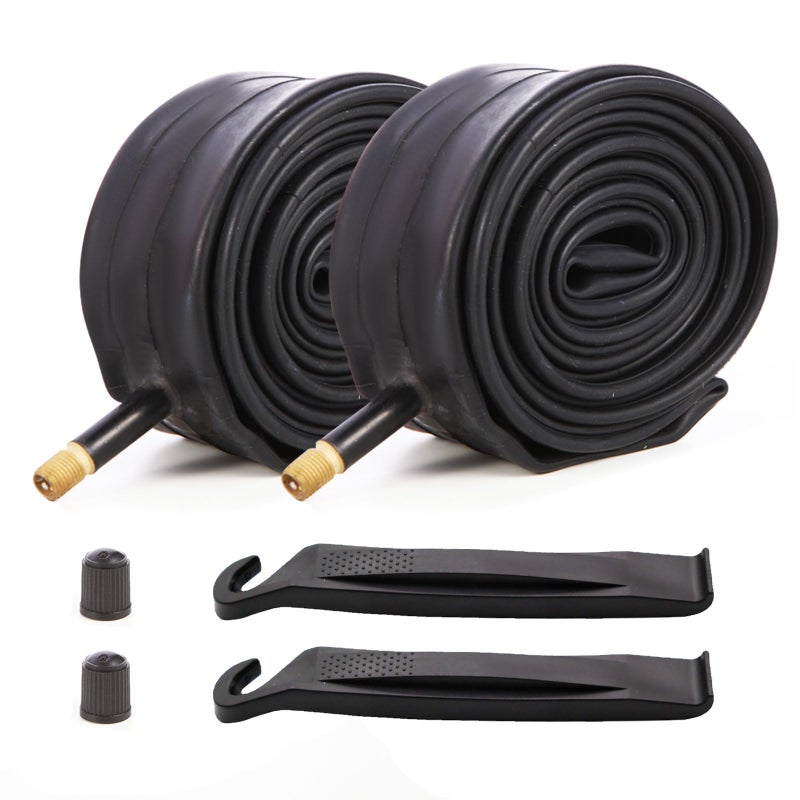DBXIIART 2 PCS Heavy Duty Bike Tubes 700x38C 700x40C 700x43C 700x45C 38C/40C/42C/43C/45C Schrader Valve 35mm/48mm Bicycle Tubes Premium Quality Butyl Inner Tubes (Schrader Valve 35mm) - Image 1