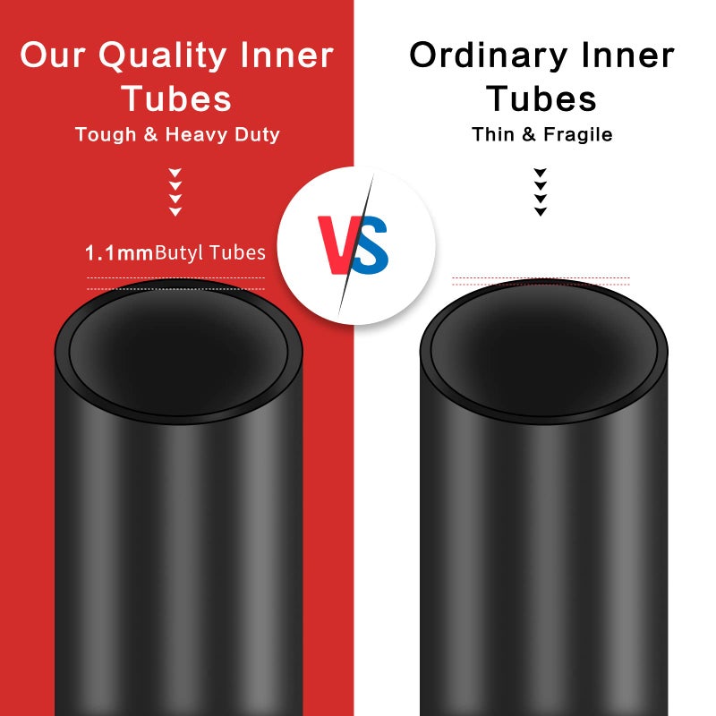 DBXIIART 2 PCS Heavy Duty Bike Tubes 700x38C 700x40C 700x43C 700x45C 38C/40C/42C/43C/45C Schrader Valve 35mm/48mm Bicycle Tubes Premium Quality Butyl Inner Tubes (Schrader Valve 35mm) - Image 4