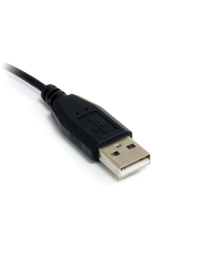 labelbike كابل ميكرو USB بطول 1 قدم / 30 سم - من A إلى زاوية يمين ميكرو B - USB نوع A (M) - زاوية 90 درجة ميكرو-USB نوع B (M) - أسود (UUSBHAUB1RA) - Image 3
