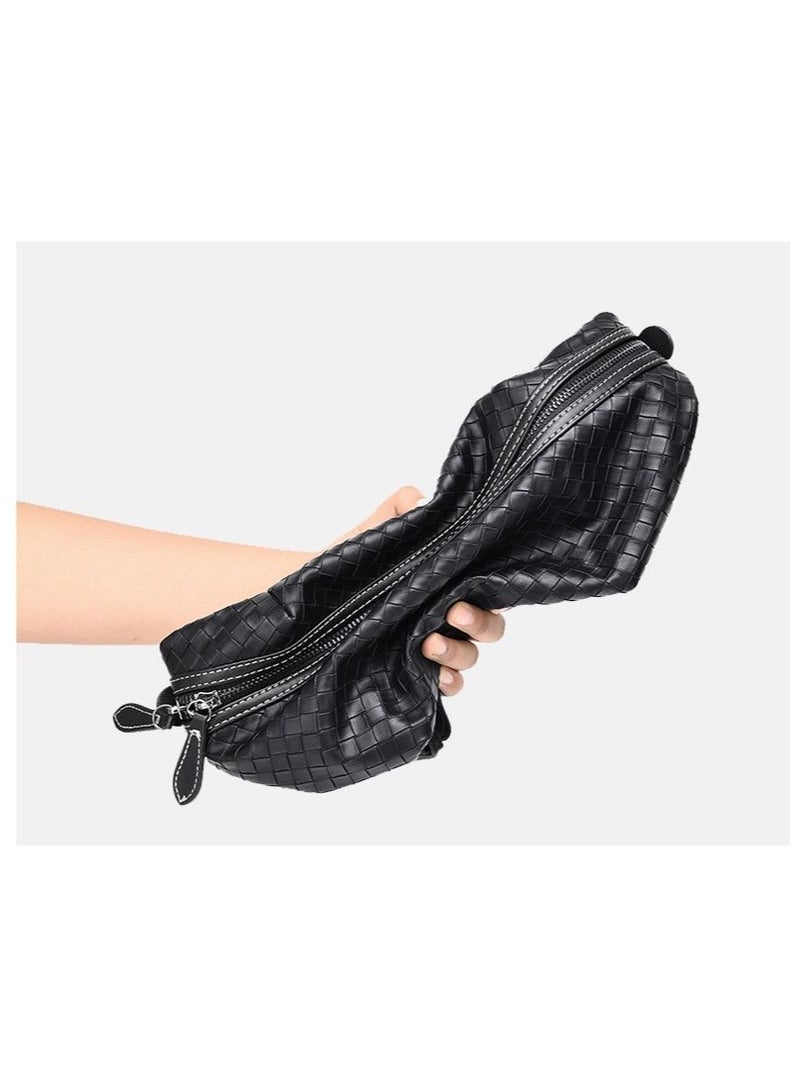 ريبنيو حقيبة صغيرة سهلة الحمل للسفر عالية الجودة للعمل أجنحة لحفظ الأوراق والهاتف استخدامات متعددة حزام كتف قابل للتعديل رمادي موديل 9611 - Image 5