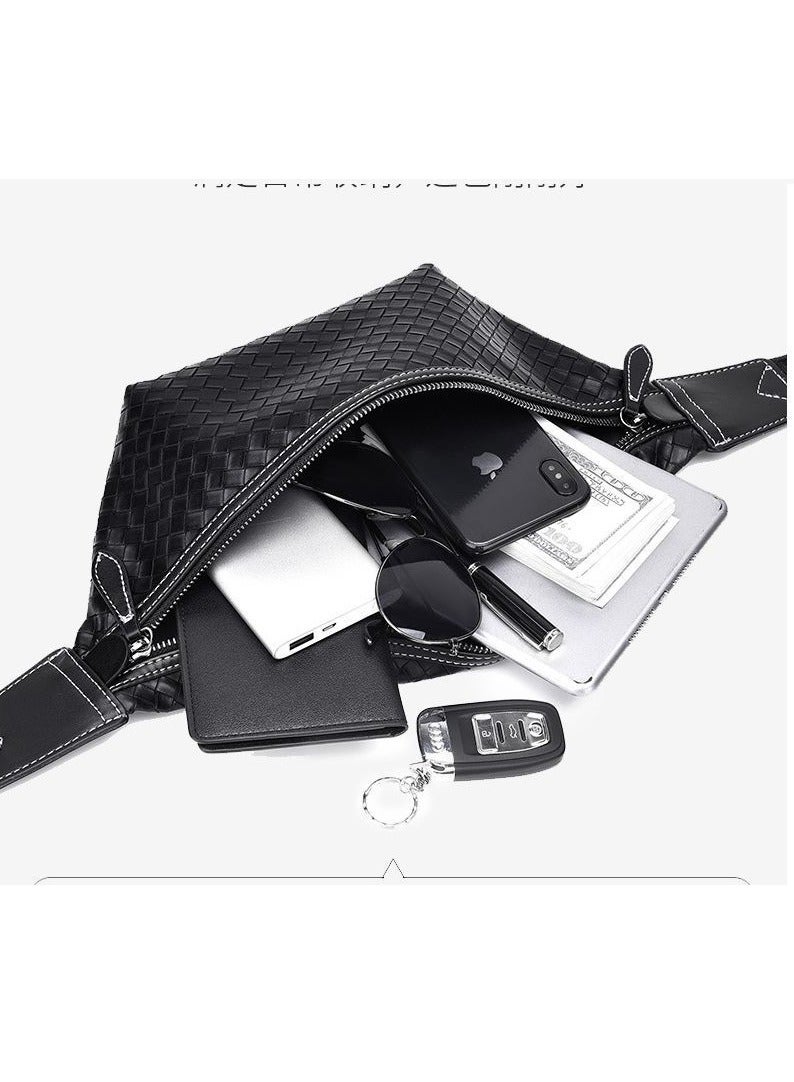 ريبنيو حقيبة صغيرة سهلة الحمل للسفر عالية الجودة للعمل أجنحة لحفظ الأوراق والهاتف استخدامات متعددة حزام كتف قابل للتعديل رمادي موديل 9611 - Image 4