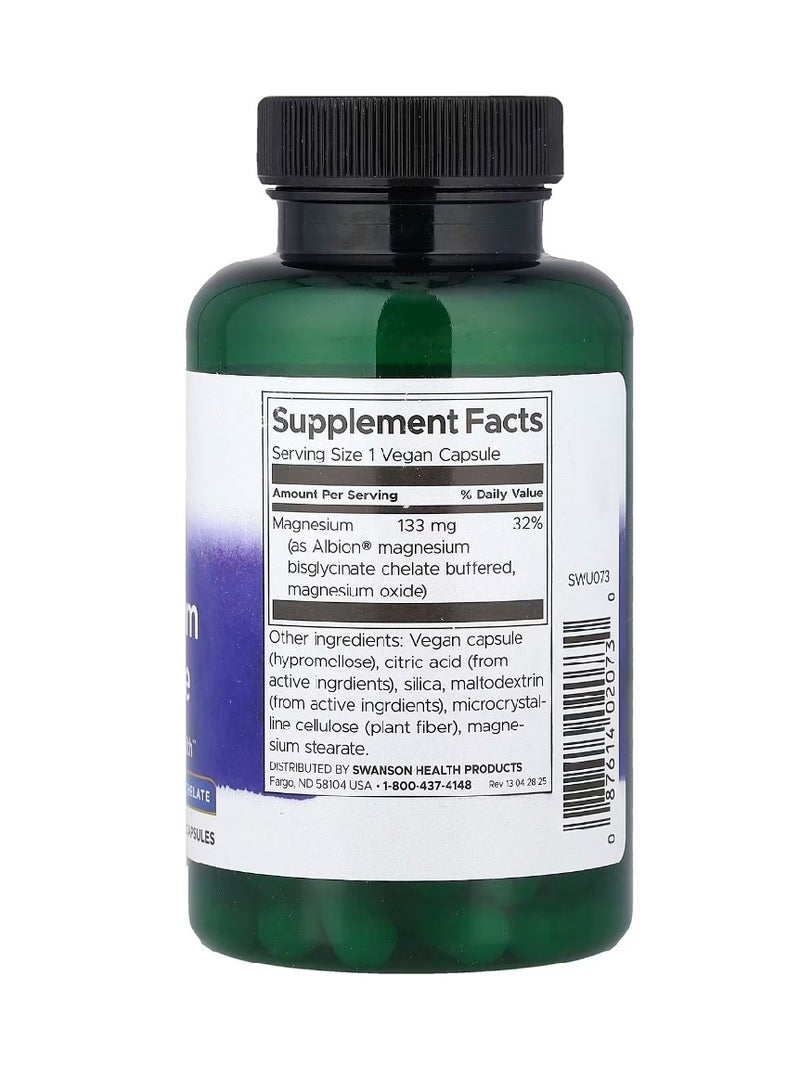 سوانسون ألبيون مغنيسيوم جليسينات 133 مجم - 90 كبسولة نباتية - Image 2