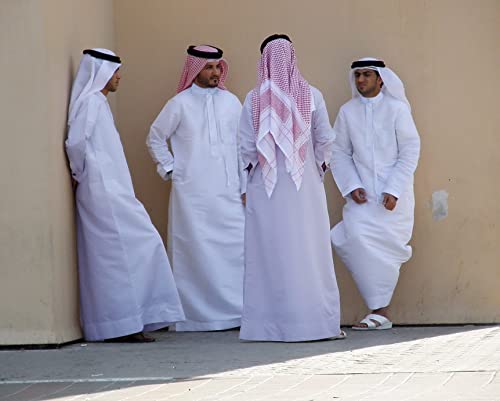 HOMELEX Men's Muslim Clothes Thobe Middle East Kaftan Saudi Arab Caftans Islamic Abaya Dress Dubai Robes - Image 2