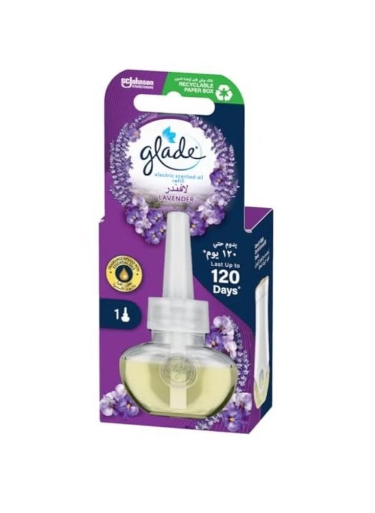 جليد عبوة إعادة تعبئة زيت اللافندر المعطر الكهربائي من جليد - عطر زهري مهدئ بزيوت عطرية