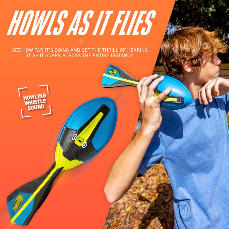 Nerf Vortex Ultra Grip Football, Designed for Easy Catching, Howling Whistle Sound, Distance-Optimizing Tail, Water-Resistant, All-Weather Play - Image 4