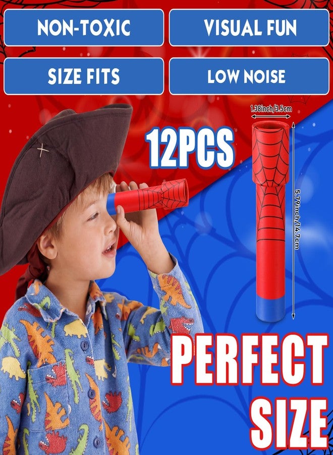 RoundFunny 12 Pcs Spider Birthday Party Favors Spider Web Kaleidoscopes Nostalgic Toys Educational Toys Goodie Bags Stuffers for Kids Classroom School Return Gifts Carnival Prizes - Image 2