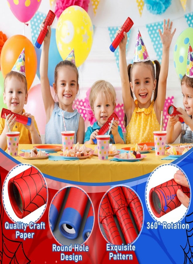 RoundFunny 12 Pcs Spider Birthday Party Favors Spider Web Kaleidoscopes Nostalgic Toys Educational Toys Goodie Bags Stuffers for Kids Classroom School Return Gifts Carnival Prizes - Image 3