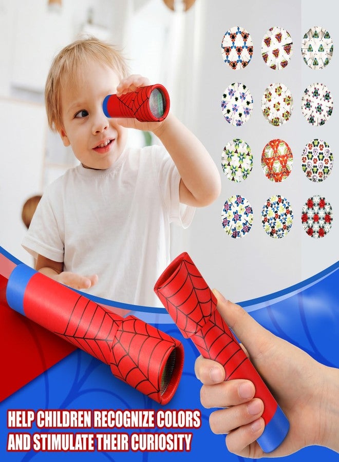RoundFunny 12 Pcs Spider Birthday Party Favors Spider Web Kaleidoscopes Nostalgic Toys Educational Toys Goodie Bags Stuffers for Kids Classroom School Return Gifts Carnival Prizes - Image 4
