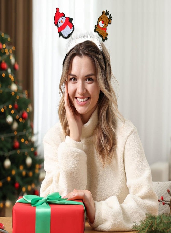 بارتي ويند عصابة رأس عيد الميلاد من PARTYWIND لتزيين الحفلات، 14 نمطًا من عصابات رأس عطلة عيد الميلاد للأطفال والأزياء والإكسسوارات، لوازم حفلات عيد الميلاد، قبعة سانتا من قرن الرنة - Image 5