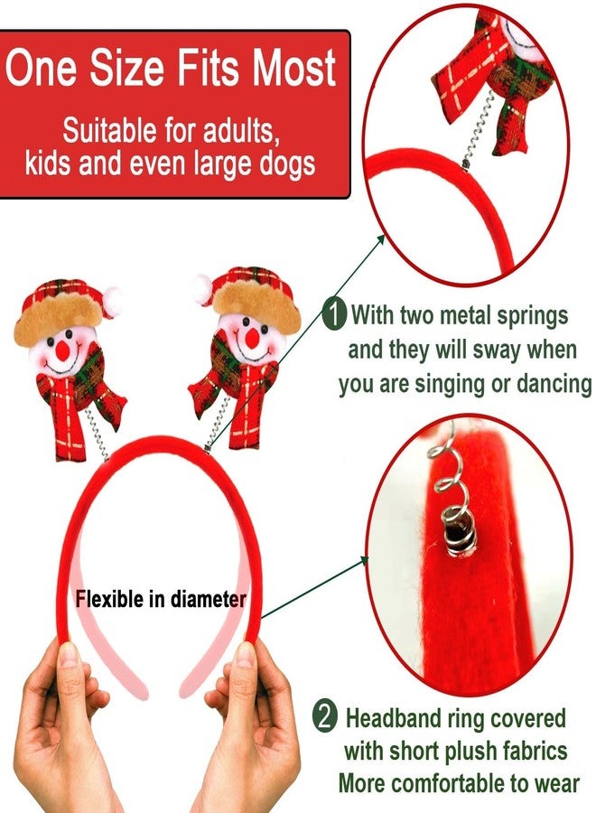 بارتي ويند عصابة رأس عيد الميلاد من PARTYWIND لتزيين الحفلات، 14 نمطًا من عصابات رأس عطلة عيد الميلاد للأطفال والأزياء والإكسسوارات، لوازم حفلات عيد الميلاد، قبعة سانتا من قرن الرنة - Image 3