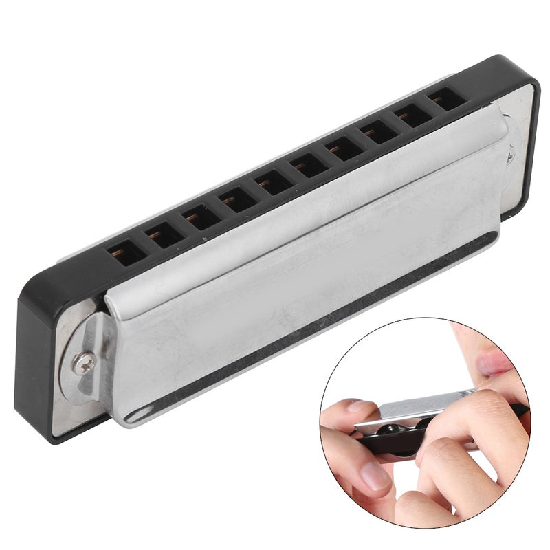 موزيكي الهواء هارمونيكا بليوز ب	key بيف (Bb) ب10 فتحات لممارسة المبتدئين AM‑20DBlack - Image 5