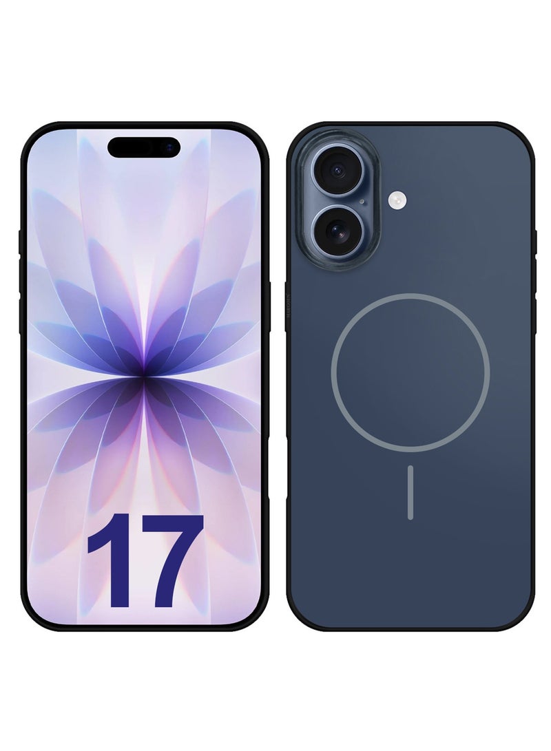 Hard TPU Case Cover for Apple iPhone 17 - Full Edge Coverage - Anti-Fingerprint and Glossy - MagSafe Compatible - Dark Blue - Image 1