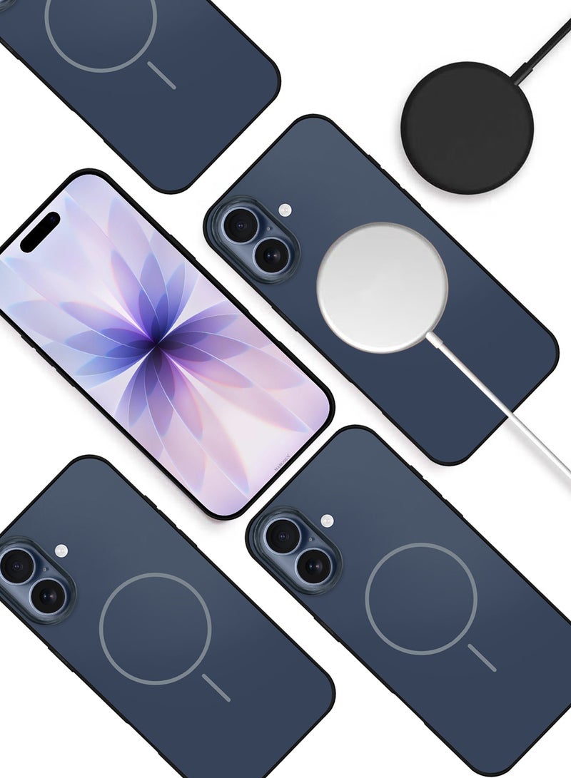 Hard TPU Case Cover for Apple iPhone 17 - Full Edge Coverage - Anti-Fingerprint and Glossy - MagSafe Compatible - Dark Blue - Image 2