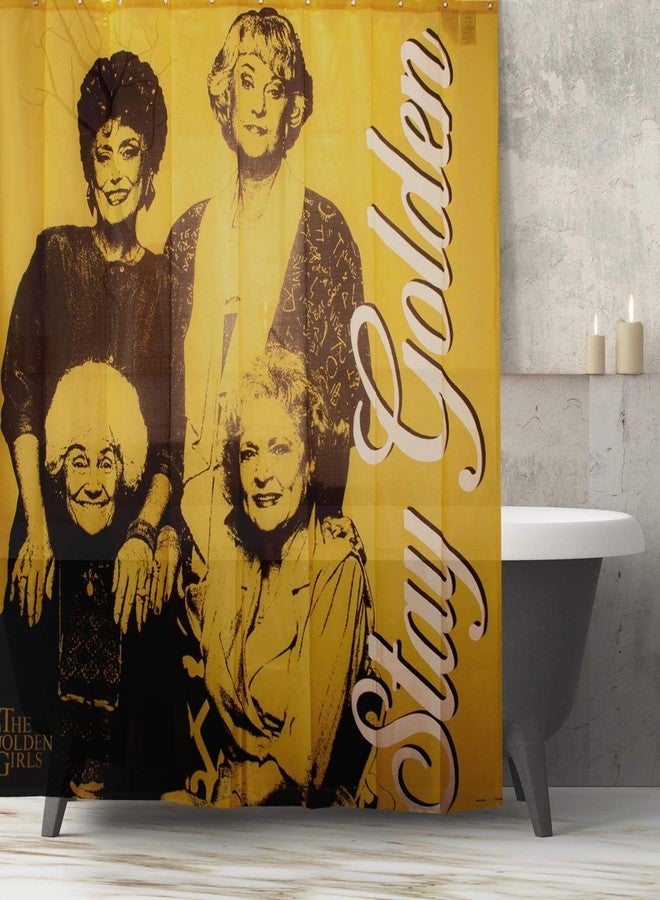 JUST FUNKY Golden Girls Collectibles | Stay Golden Shower Polyester Curtain - Image 1