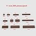 YUJHITP 300 Piece Brown Building Plate Bulk Assortment Pack Brown Small Base Plate Accessories for Building with 12 Size Compatible with Lego Parts and PiecesColor Brown - Image 4
