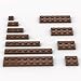 YUJHITP 300 Piece Brown Building Plate Bulk Assortment Pack Brown Small Base Plate Accessories for Building with 12 Size Compatible with Lego Parts and PiecesColor Brown - Image 2