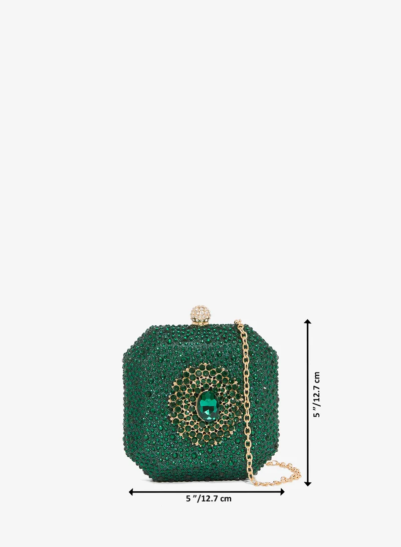 Khizana  GoldAccent  Detailed Diamonte Emebellished Bag for Women | Best Price UAE