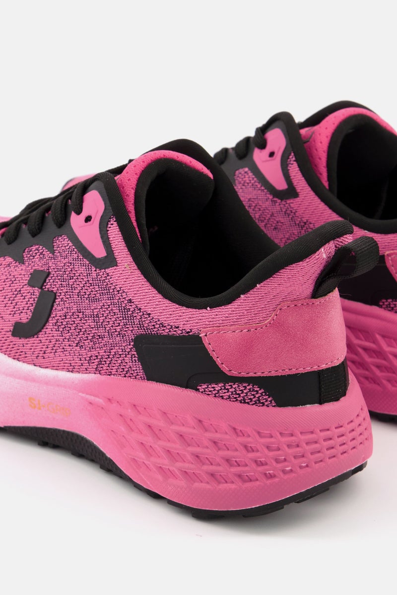 SAFETY JOGGER Women Brand Logo Lace Up Running Shoes, Pink - Image 4
