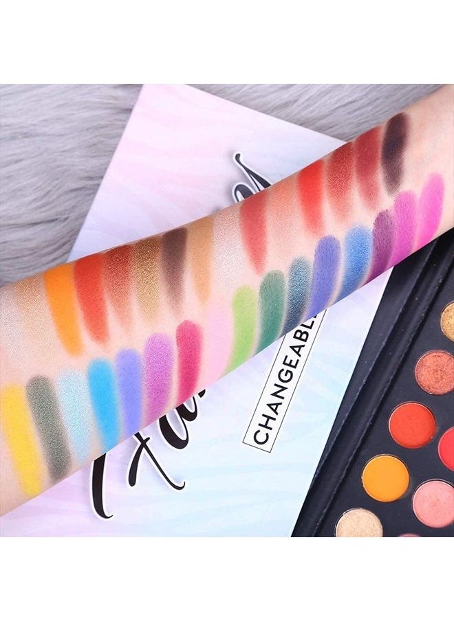 CHARMCODE 40 Colors High Pigmented Shimmer Matte Eyeshadow Makeup Palette Full Spectrum Artist Glitter Metallic Waterproof Creamy Blendable Eye Shadow Cosmetics (Color 1)  - Image 4