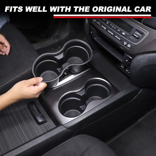 Qiosreui Cup Holder Insert for Honda Pilot 2016-2022/ Honda Passport 2019-2023/ Honda Ridgeline 2020-2023 Accessories, Center Console Water Cup Holder, Insert Cup Holder Coaster, TPE - Image 4