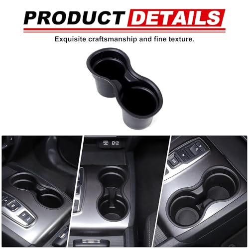 Qiosreui Cup Holder Insert for Honda Pilot 2016-2022/ Honda Passport 2019-2023/ Honda Ridgeline 2020-2023 Accessories, Center Console Water Cup Holder, Insert Cup Holder Coaster, TPE - Image 2
