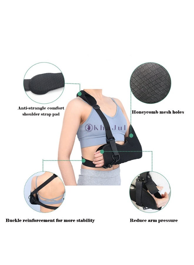 Loquat Arm Sling Shoulder Immobilizer for Wrist Elbow Shoulder Injury(M) - Image 2