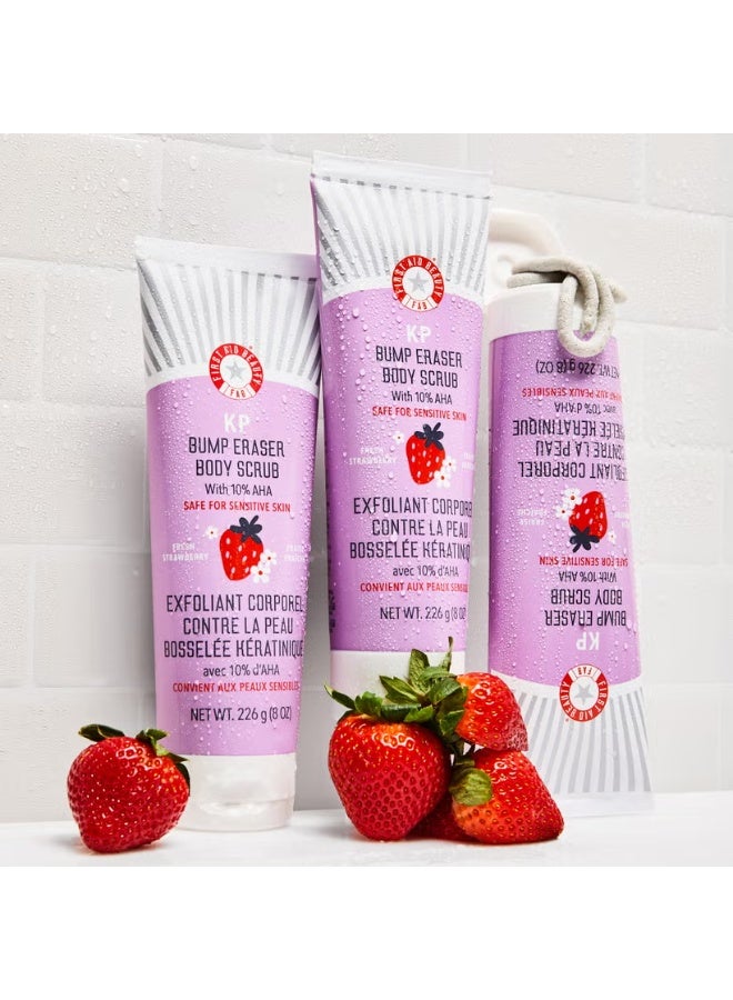 فيرست إيد بيوتي مقشر الجسم فيرست إيد بيوتي لإزالة النتوءات بنكهة الفراولة المنعشة مع 10% من حمض ألفا هيدروكسي (AHA) 56.7 جرام - Image 4