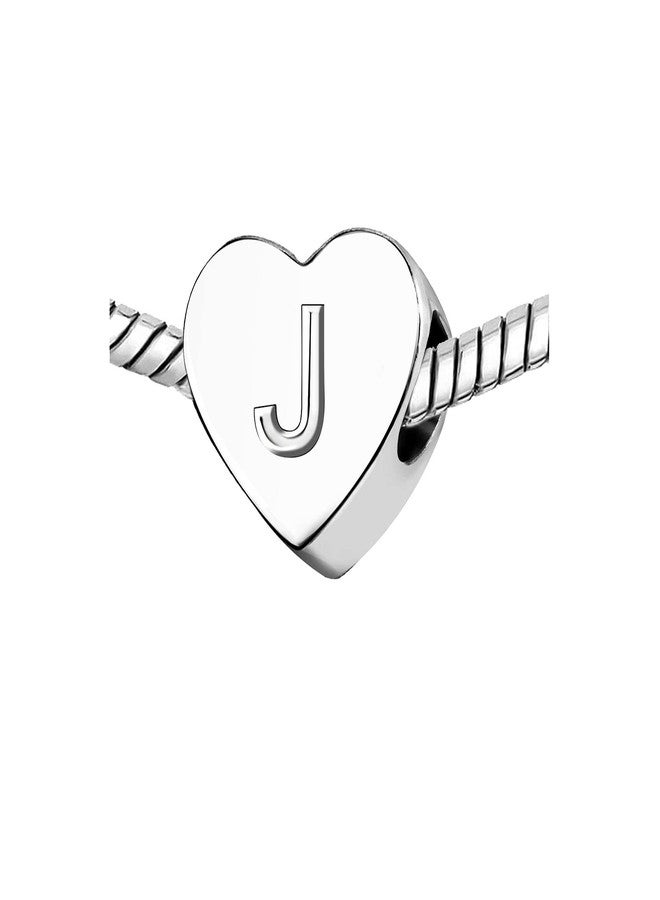 KunBead Initials J Letter Alphabet Love Heart Birthday Bead Charm Compatible with Pandora Bracelet for Women - Image 3
