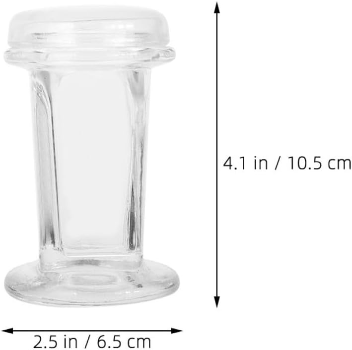 Garneck 3pcs Glass Staining Jars with Glass Lids, 60ml Small Jars for Microscope Slide Preparation, Holds 5 Slides, Laboratory Staining and Clinical Research Storage - Image 2