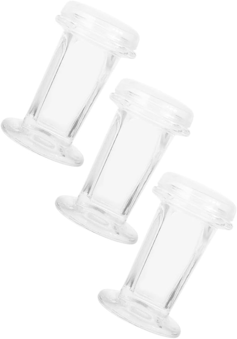 Garneck 3pcs Glass Staining Jars with Glass Lids, 60ml Small Jars for Microscope Slide Preparation, Holds 5 Slides, Laboratory Staining and Clinical Research Storage - Image 1
