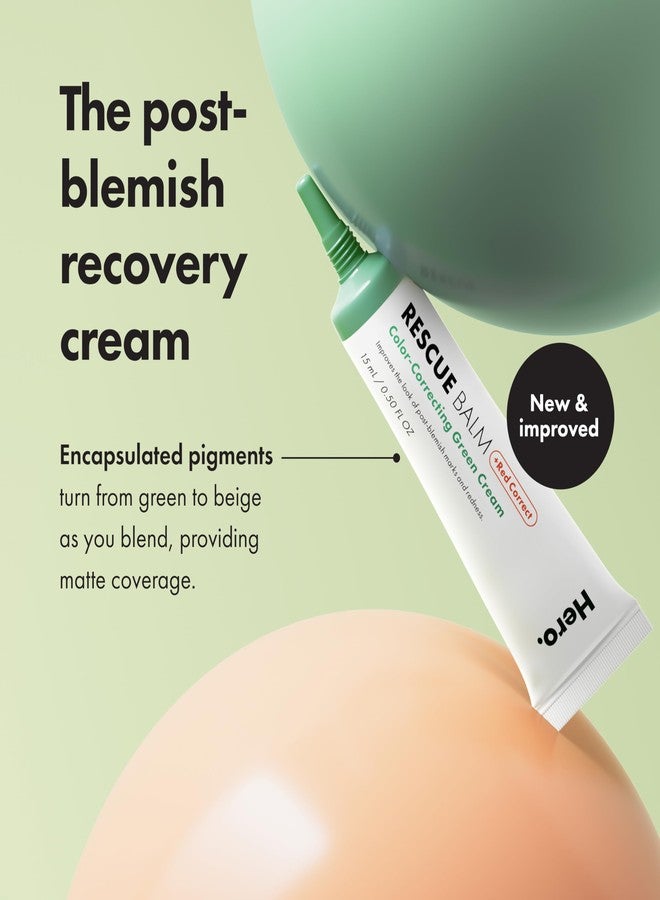 HERO COSMETICS Rescue Balm +Red Correct- New Formula-The Color-Correcting Green Cream. New Matte Formula Improves the Look of Post-Blemish Redness and Marks plus Hydrates Skin - Image 2