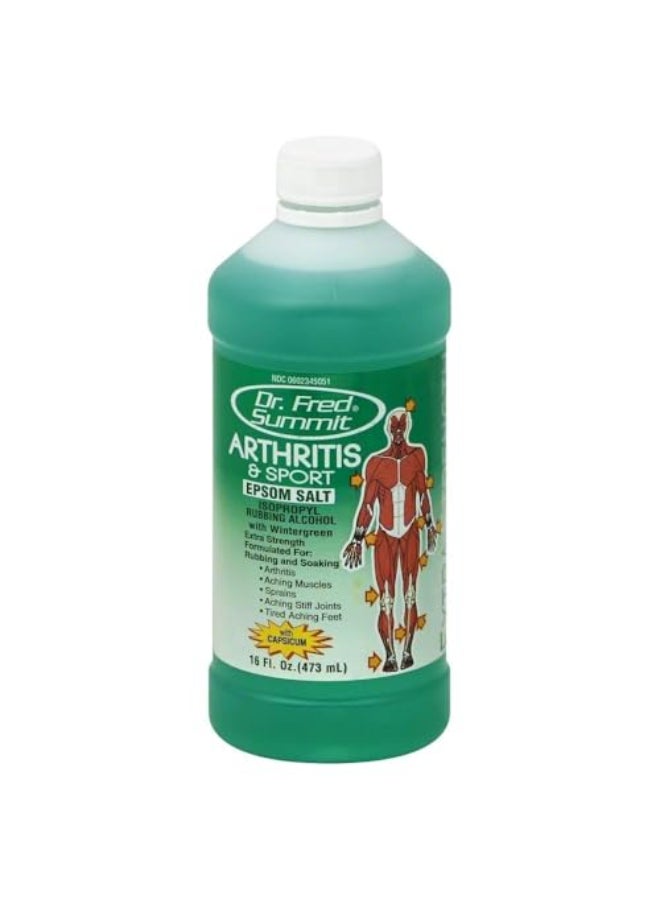 Dr. Fred Summit Dr Fred Summit Epsom Salt rubbing alcohol 16oz pack of 2 - Image 1