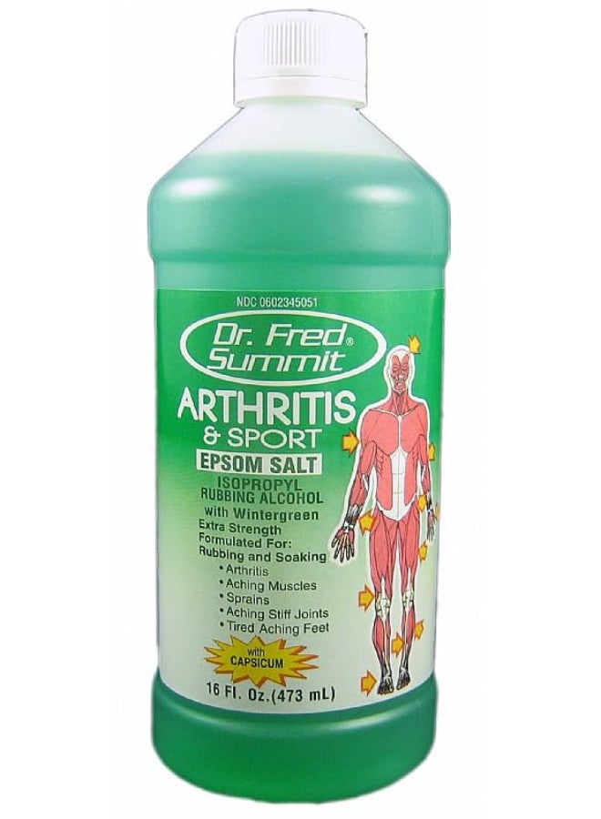 Dr. Fred Summit Dr Fred Summit Epsom Salt rubbing alcohol 16oz pack of 2 - Image 3