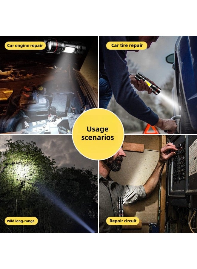 Loquat Strong Magnetic Work Light Auto Repair Super Bright Strong Light Magnet Led Charging Multifunctional Mini Portable Small Flashlight-Product Specifications:Enhanced 15W  -10 Hours Endurance - Image 4