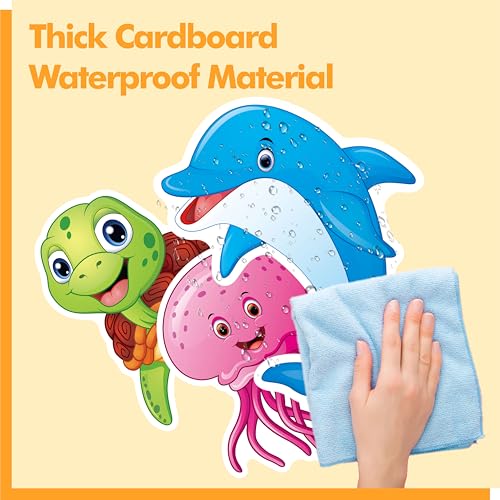 Gethelud 50 PCS Marine Animal Cutouts, Double-Sided Printing Ocean Creature Accents Cut-Outs, Fish & Coral Bulletin Board Classroom Decoration, Under The Sea Themed Party Supplies for Kids Students - Image 4