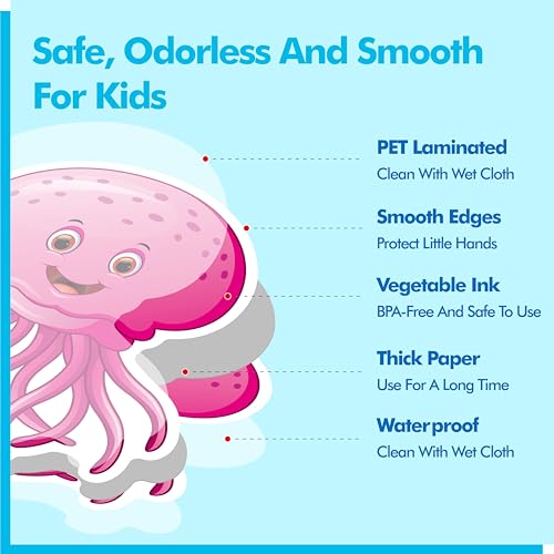Gethelud 50 PCS Marine Animal Cutouts, Double-Sided Printing Ocean Creature Accents Cut-Outs, Fish & Coral Bulletin Board Classroom Decoration, Under The Sea Themed Party Supplies for Kids Students - Image 5