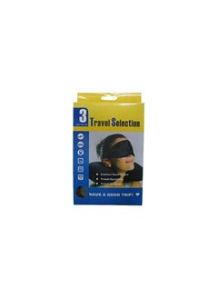 BJM Set Of Travel Kit Inflatable U Shape Neck Pillow And Eye Mask+Ear Plugs 3 In1 Comfortable Business Trip Combination 