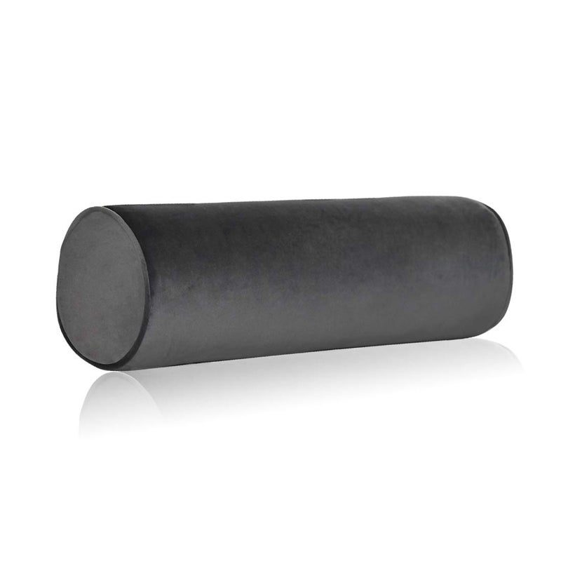 وسادة رول من فوم الذاكرة من تينبولونس للركبة والساق والرقبة - وسادة دائرية كاملة القمر للنوم على الجانب أو الظهر - غطاء تبريد قابل للإزالة - الطول 18 × 6 القطر - رمادي داكن