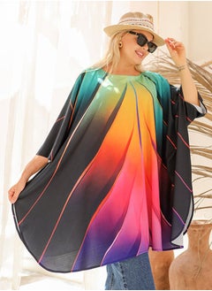 Zmurud Autumn poncho - printed  - Image 3