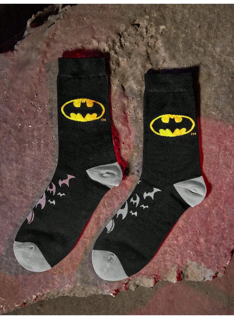 Batman Long Batman Design Socks Made of Soft Fabric – A Pair of Socks That Keep Feet Fresh and Reduce Sweating, Unisex, Size 36–39 - Image 2