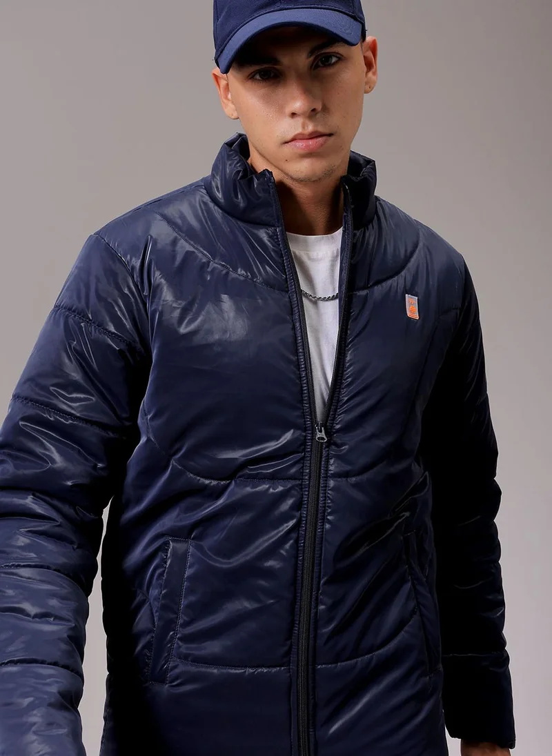 The Indian Garage Co Men Slim Fit Solid Puffer Jackets