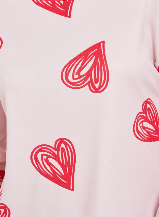 تايك تو طقم من 2 قميص نوم بطبعة جرافيك وأكمام طويلة - Image 5