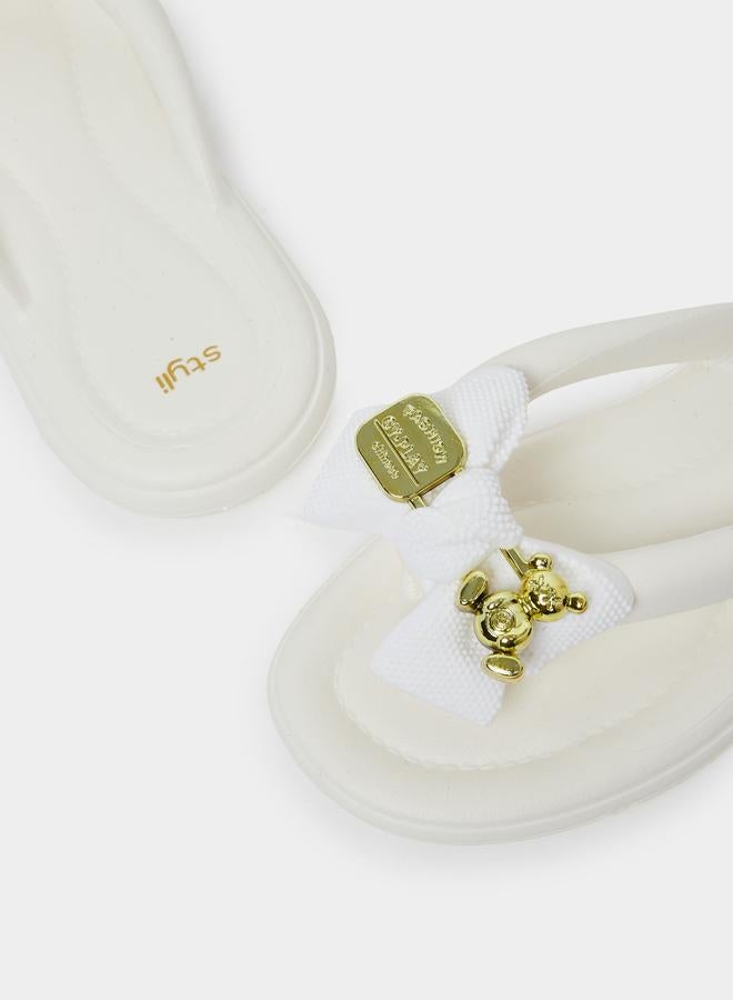 Styli Embellished Bow Detail Flip Flop - Image 3