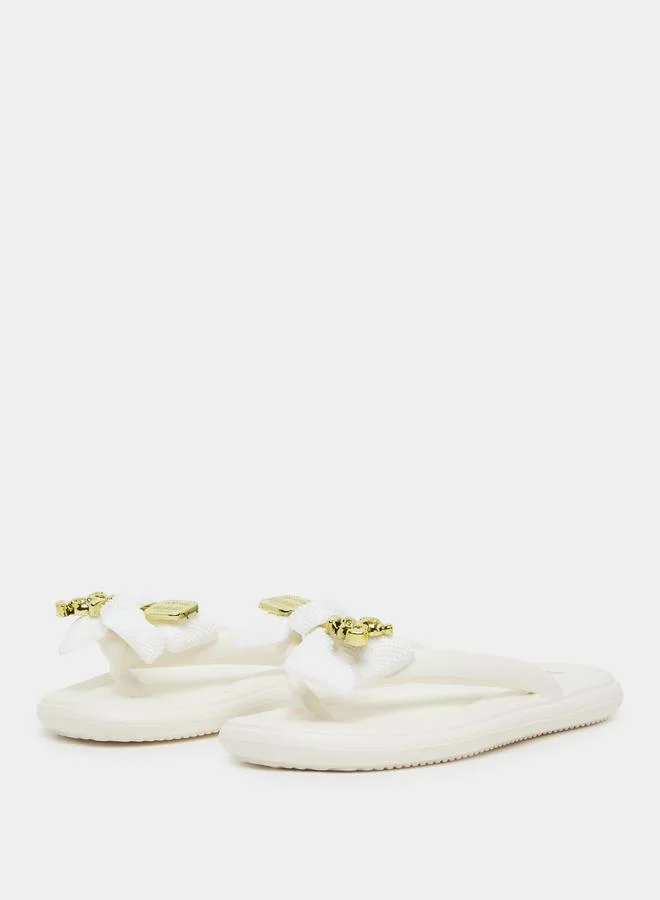 ستايلي Styli Embellished Bow Detail Flip Flop