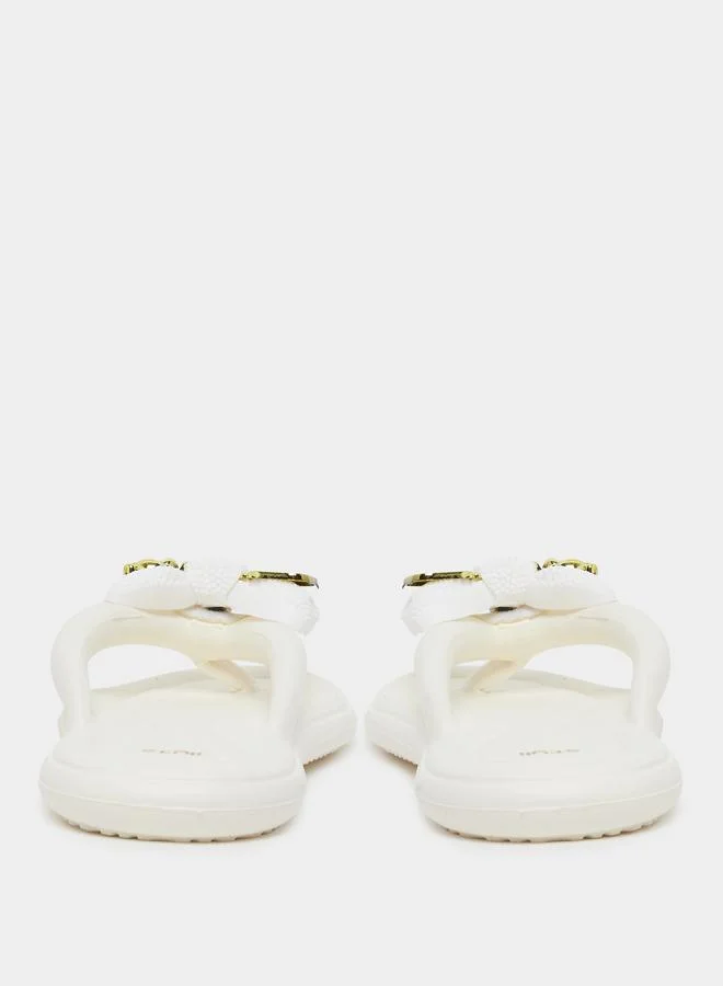 Styli Embellished Bow Detail Flip Flop