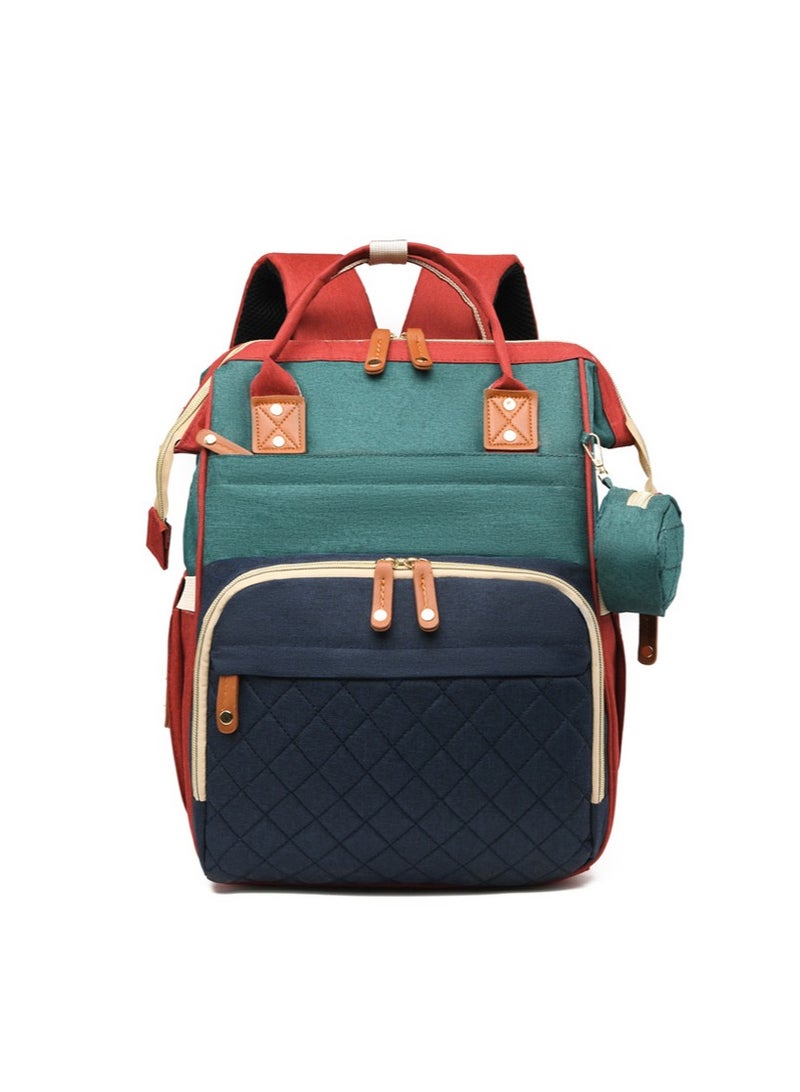 Baby Multifunctional Diaper Bag Backpack with Multi-Purpose Pockets and Small Pacifier Case for Mom and Dad Travel Diaper Backpack Bag  - Image 1