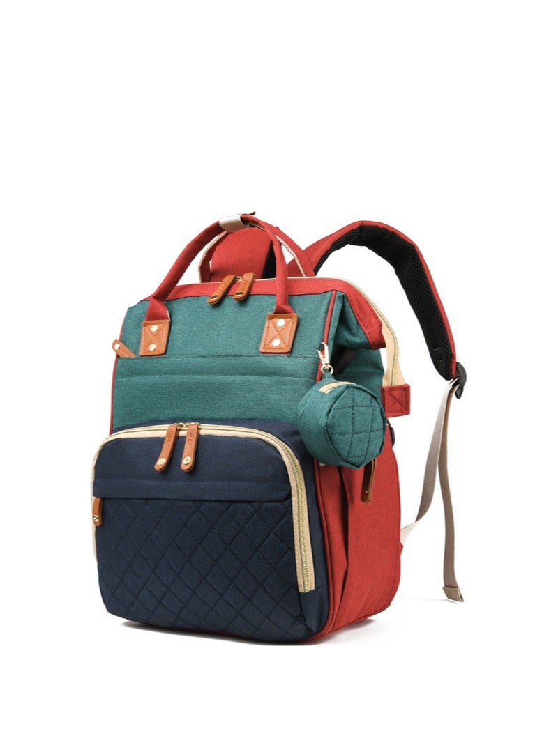 Baby Multifunctional Diaper Bag Backpack with Multi-Purpose Pockets and Small Pacifier Case for Mom and Dad Travel Diaper Backpack Bag  - Image 2