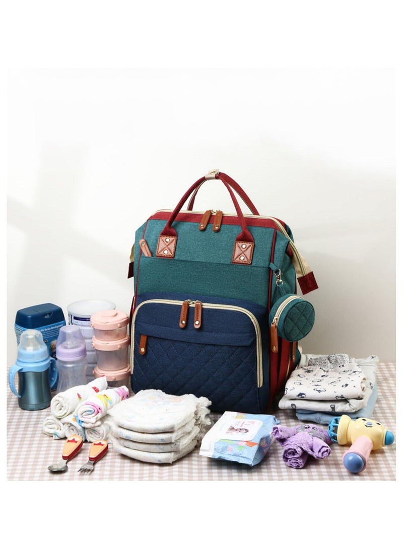 Baby Multifunctional Diaper Bag Backpack with Multi-Purpose Pockets and Small Pacifier Case for Mom and Dad Travel Diaper Backpack Bag  - Image 3