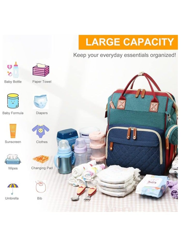 Baby Multifunctional Diaper Bag Backpack with Multi-Purpose Pockets and Small Pacifier Case for Mom and Dad Travel Diaper Backpack Bag  - Image 5